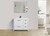 MORENO DOLCE 42'' HIGH GLOSS WHITE MODERN BATHROOM VANITY W/ RIGHT SIDE DRAWERS AND ACRYLIC SINK