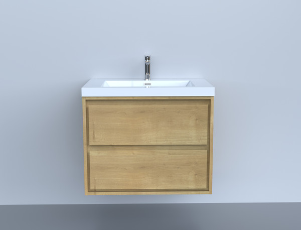 Molly 24" Golden Oak  Wall Mounted Modern Vanity