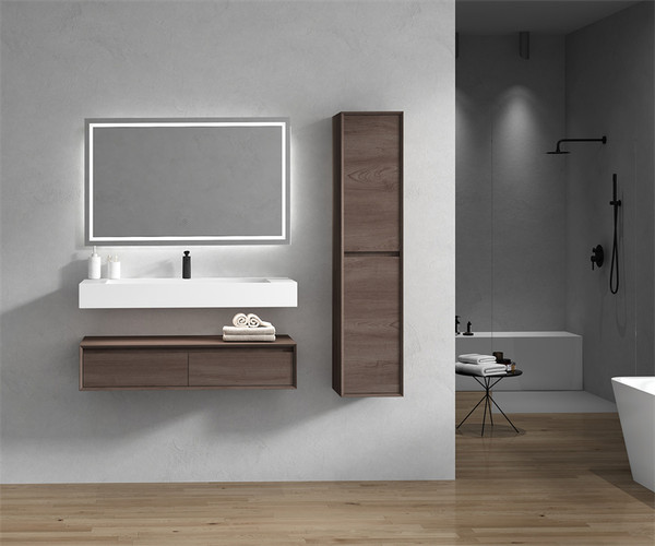 BTO17 60" Wall Mounted Modern Bathroom Vanity - Single Sink