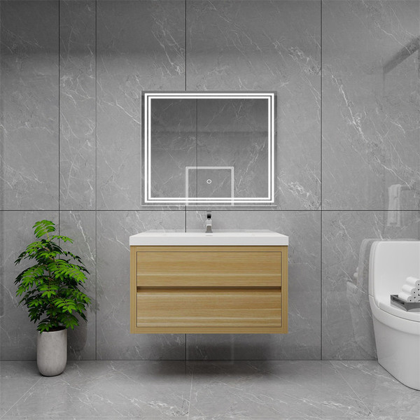 Louis 36" Floating Bathroom Vanity with Reinforced Acrylic Sink