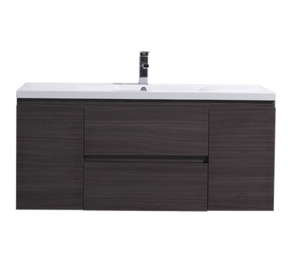 Moreno MOB 48" Dark Grey Oak Wall Mounted Modern Bathroom Vanity With Reinforced Acrylic Sink