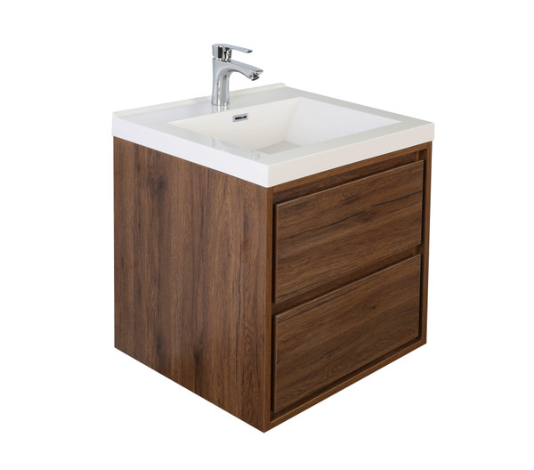 Molly 30" Rosewood Wall Mounted Modern Vanity