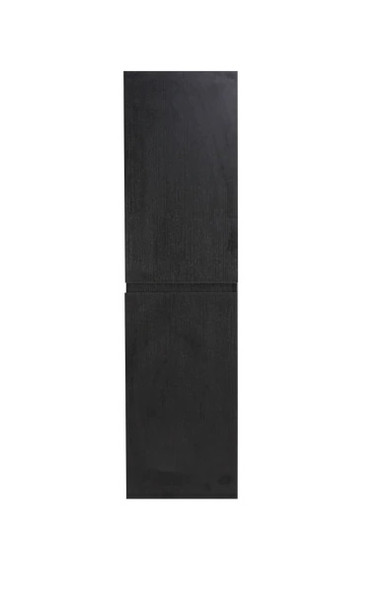 MORENO MOB BLACK BATHROOM LINEN SIDE CABINET W/ 2 STORAGE AREAS