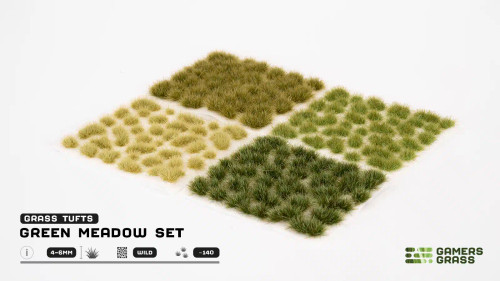 Gamers Grass - Tufts - Green Meadow Set