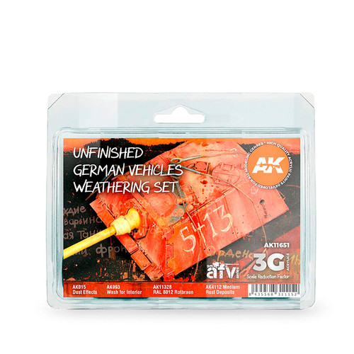 AK Interactive - Unfinished German Vehicles Weathering set AK Interactive - Unfinished German Vehicles Weathering set
