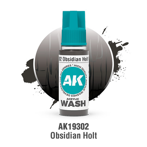 AK Interactive 3Gen - Acrylic Wash - Obsidian Holt 18ml