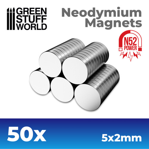 GSW Neodymium Magnets (N52) 5x2mm - 50 units