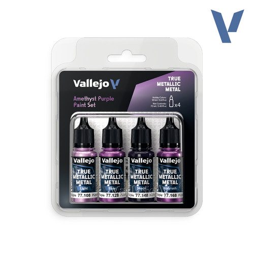 Vallejo True Metallic Metal - Amethyst Purple Paint Set