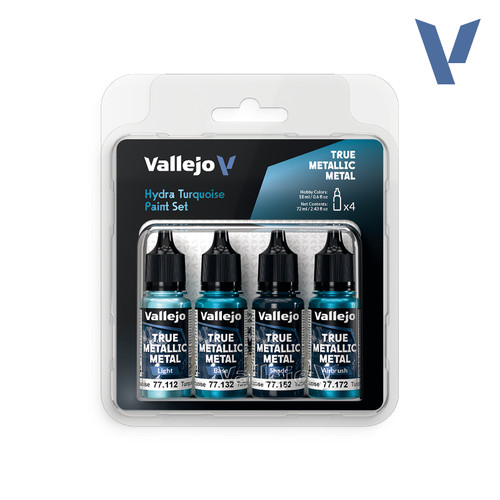 Vallejo True Metallic Metal - Hydra Turquoise Paint Set
