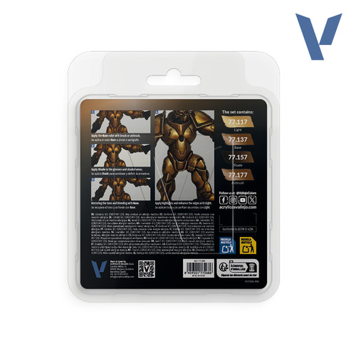 Vallejo True Metallic Metal - Arcane Gold Paint Set