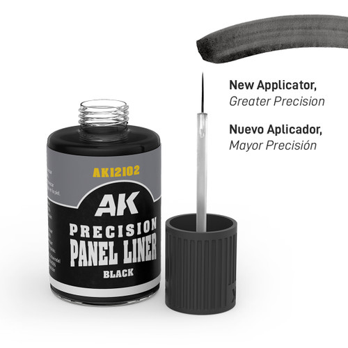AK Interactive - Precision Panel Liner - Black 30ml