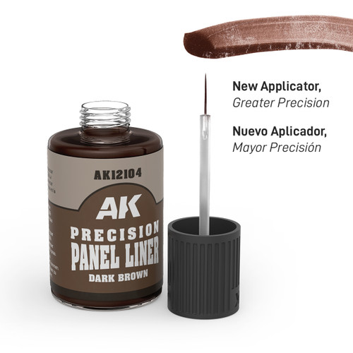 AK Interactive - Precision Panel Liner - Dark Brown 30ml