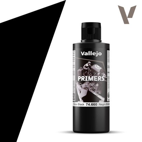 Vallejo  - Primers - Gloss Black 200ml