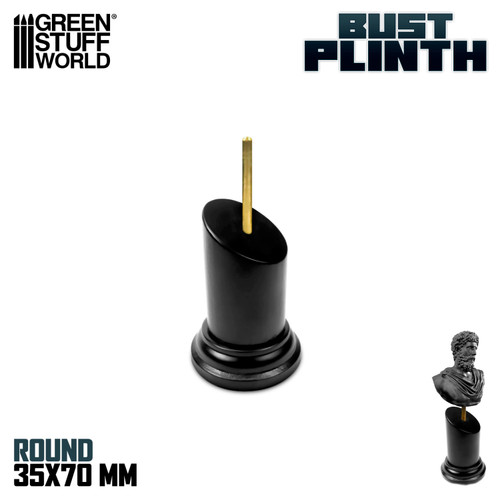 GSW - Tapered Round Bust Plinth 3.5x3.5cm