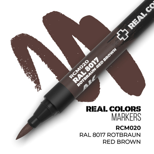 AK Interactive - Real Color Marker - RAL 8017 Rotbraun-Red Brown