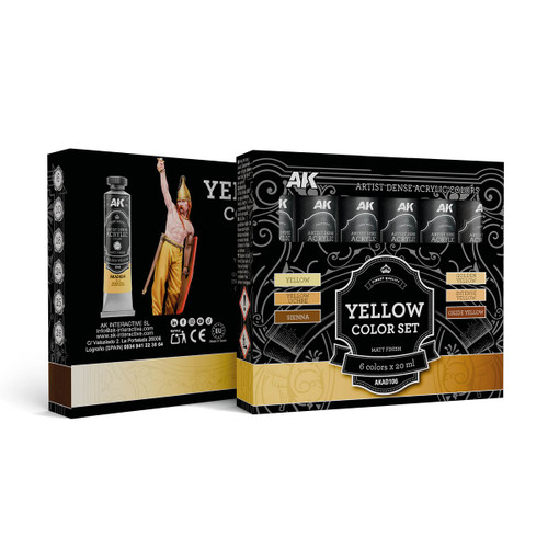 AK Interactive - Artistic Dense Acrylic Color - Yellow Color Set