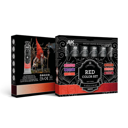 AK Interactive - Artistic Dense Acrylic Color - Red Color Set