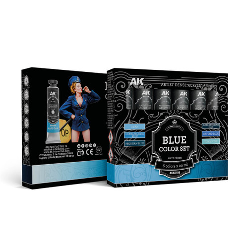 AK Interactive - Artistic Dense Acrylic Color - Blue Color Set