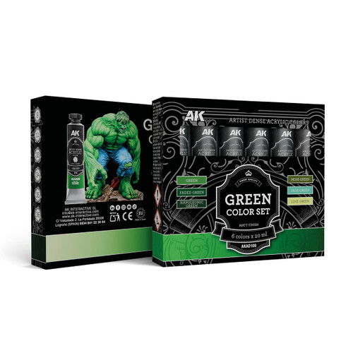 AK Interactive - Artistic Dense Acrylic Color - Green Color Set