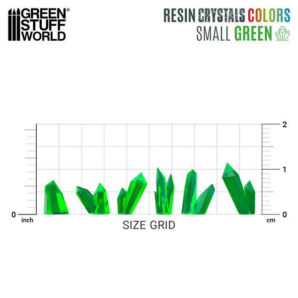 GSW - GREEN Resin Crystals (Small) x80