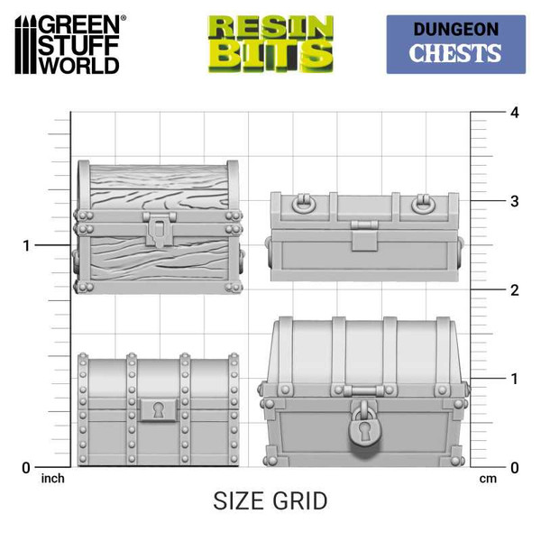 GSW Resin Bits - Dungeons & Fantasy: Chests (x8)