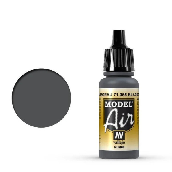 Vallejo Model Air 71.055 Black Gray RLM66 17ml paint
