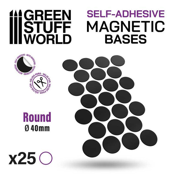 GSW Adhesive Magnetic Sheet  - Round 40 mm