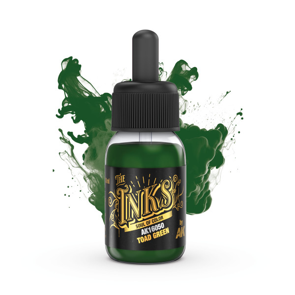 AK Interactive - The Inks - Toad Green - 30ml