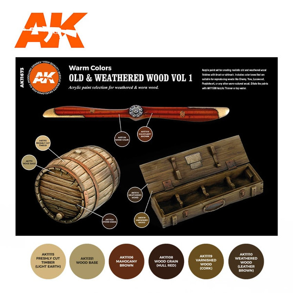 AK Interactive - Old & Weathered Wood Vol.1