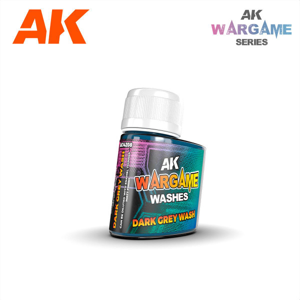AK Interactive - Wargame Wash - Dark Grey Wash 35ml