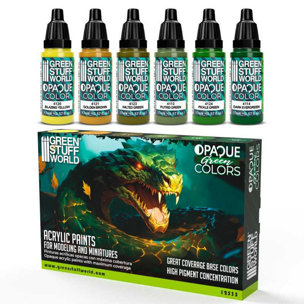 GSW Opaque colors GREEN set