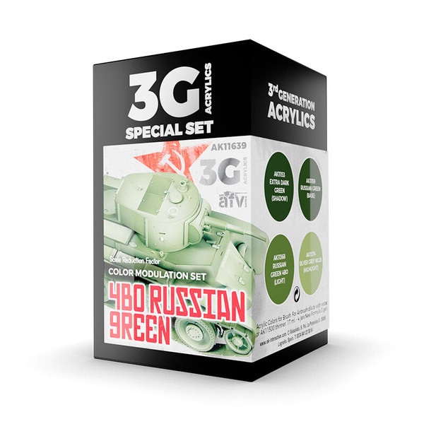 AK Interactive 3Gen - 4BO Russian Green Modulation set