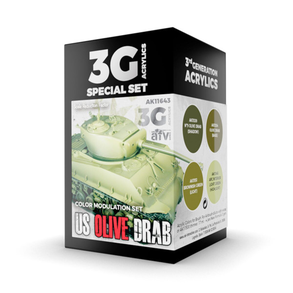 AK Interactive 3Gen - Us Olive Drab Modulation set