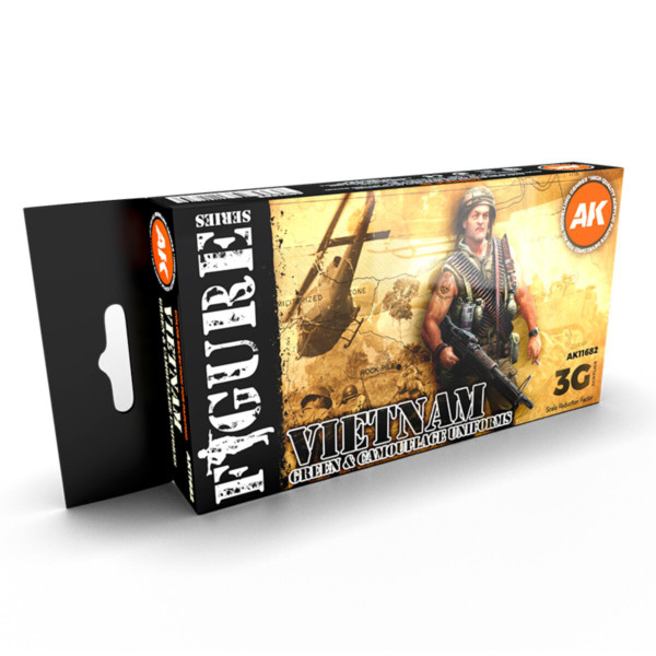 AK Interactive - Vietnam Green And Camouflage Colors set