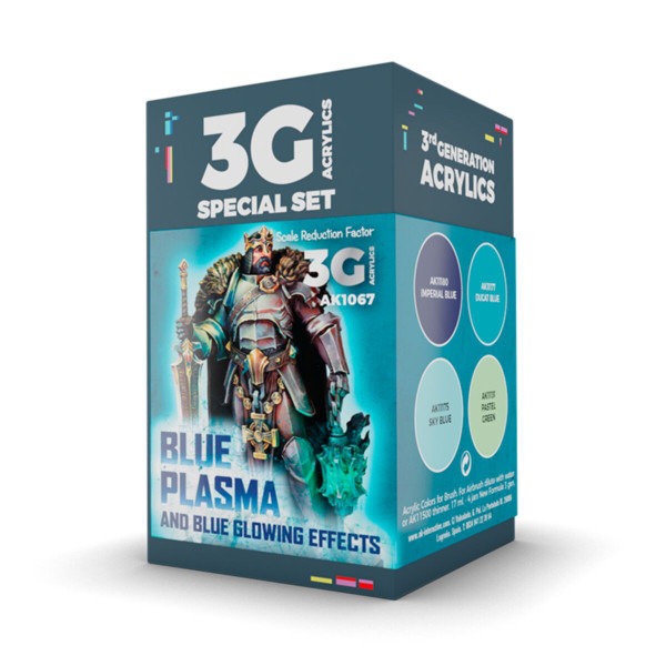 AK Interactive 3Gen - Wargame Set - Blue Plasma And Glowing Effects