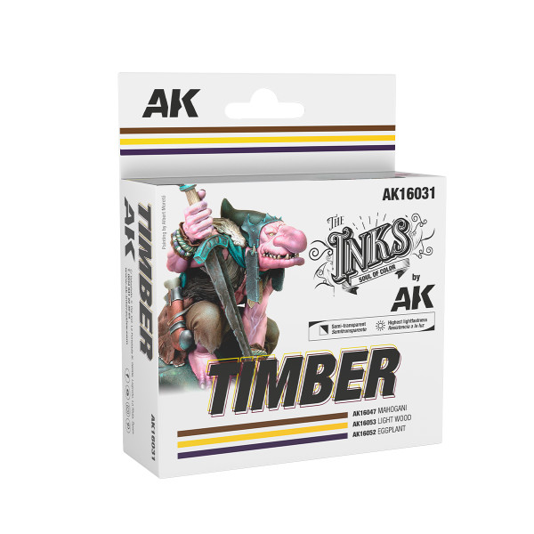 AK Interactive - The Inks - Timber set