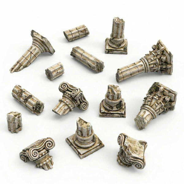 GSW Resin Bits - Greek Column Ruins (x14)