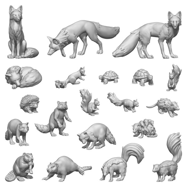 GSW Resin Bits - Forrest Animals (x20)