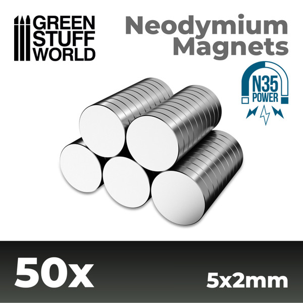 GSW Neodymium Magnets (N35) 5x2mm - 50 units