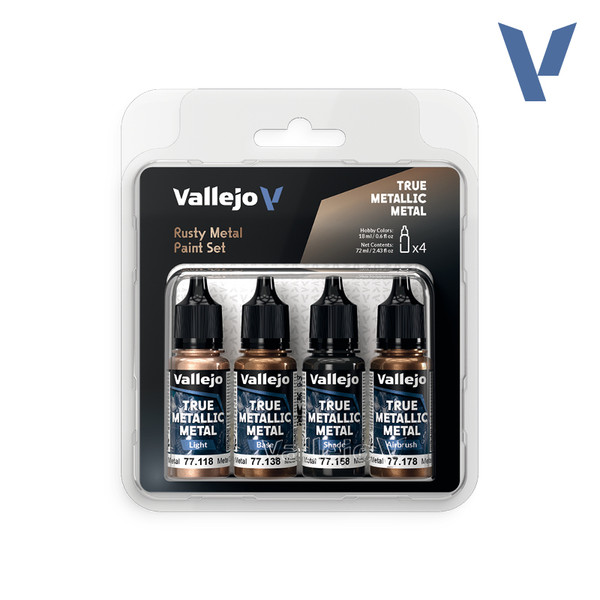 Vallejo True Metallic Metal - Rusty Metal Paint Set