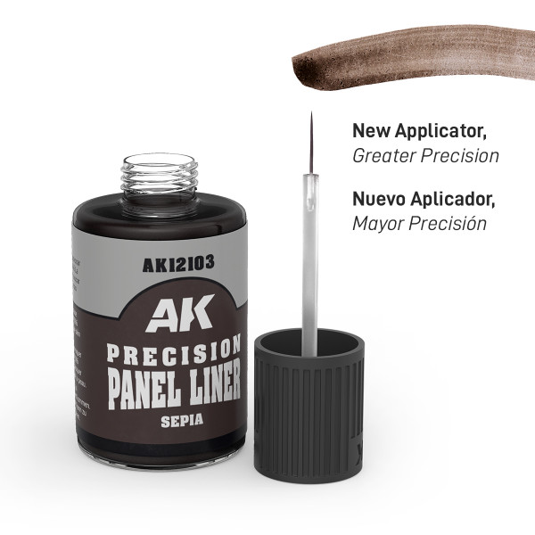 AK Interactive - Precision Panel Liner - Sepia 30ml