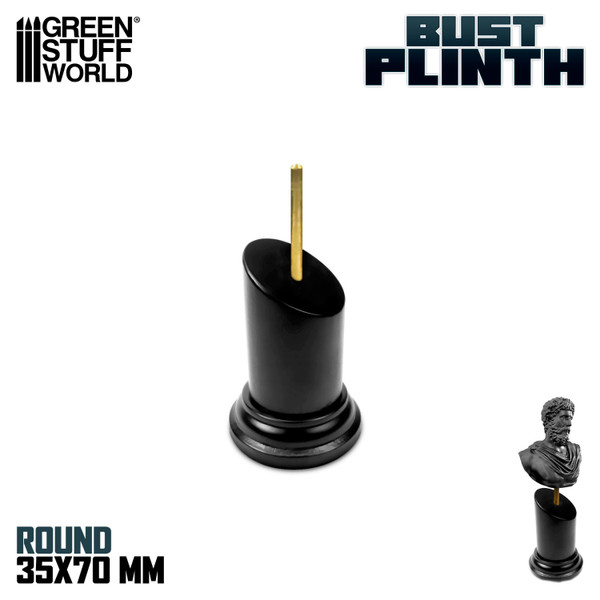 GSW - Tapered Round Bust Plinth 3.5x3.5cm