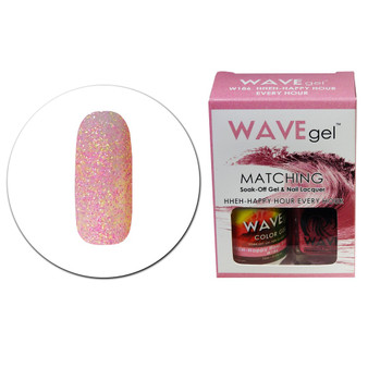 WaveGel Matching S/O Gel & Nail Lacquer - W186 HHEH-HAPPY HOUR EVERY HOUR .5 oz