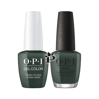 OPI Duo - GCU15 + NLU15 - Things I've Seen in Aber-Green .5 oz