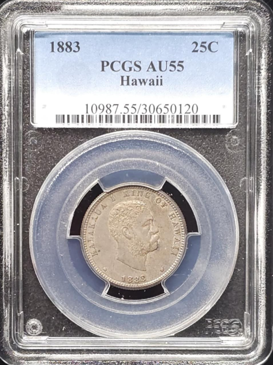 1883 25C, PCGS AU55, Hawaii
