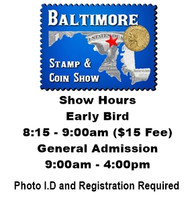 Baltimore Stamp and Coin Show October 3, 2026