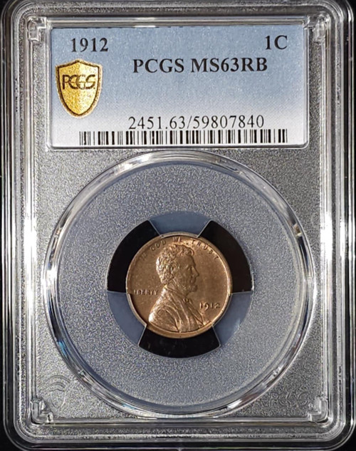 1912 1C, RB, PCGS MS63 1912 1C, RB, PCGS MS63