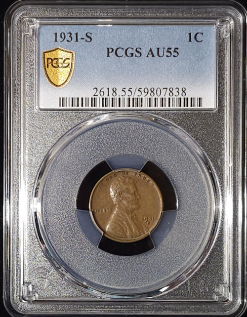 1931-S 1C, PCGS AU55 1931-S 1C, PCGS AU55