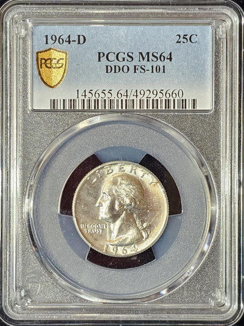 1964-D 25C, PCGS MS64, DDO FS-101 1964-D 25C, PCGS MS64, DDO FS-101