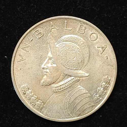 Panama 1947 SILVER Full Balboa. Low Mintage. KM# 13 -AU